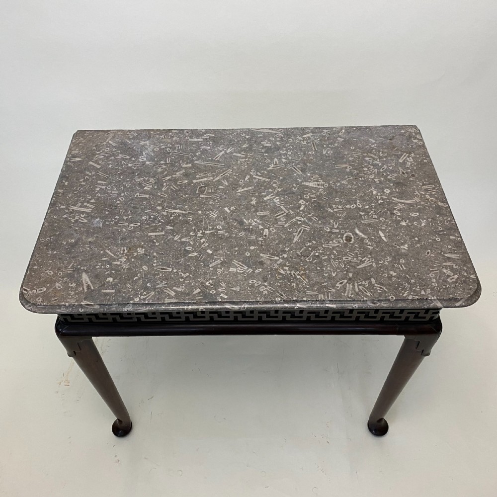 Early Georgian mahogany marble top Hall or Side Table View VIII