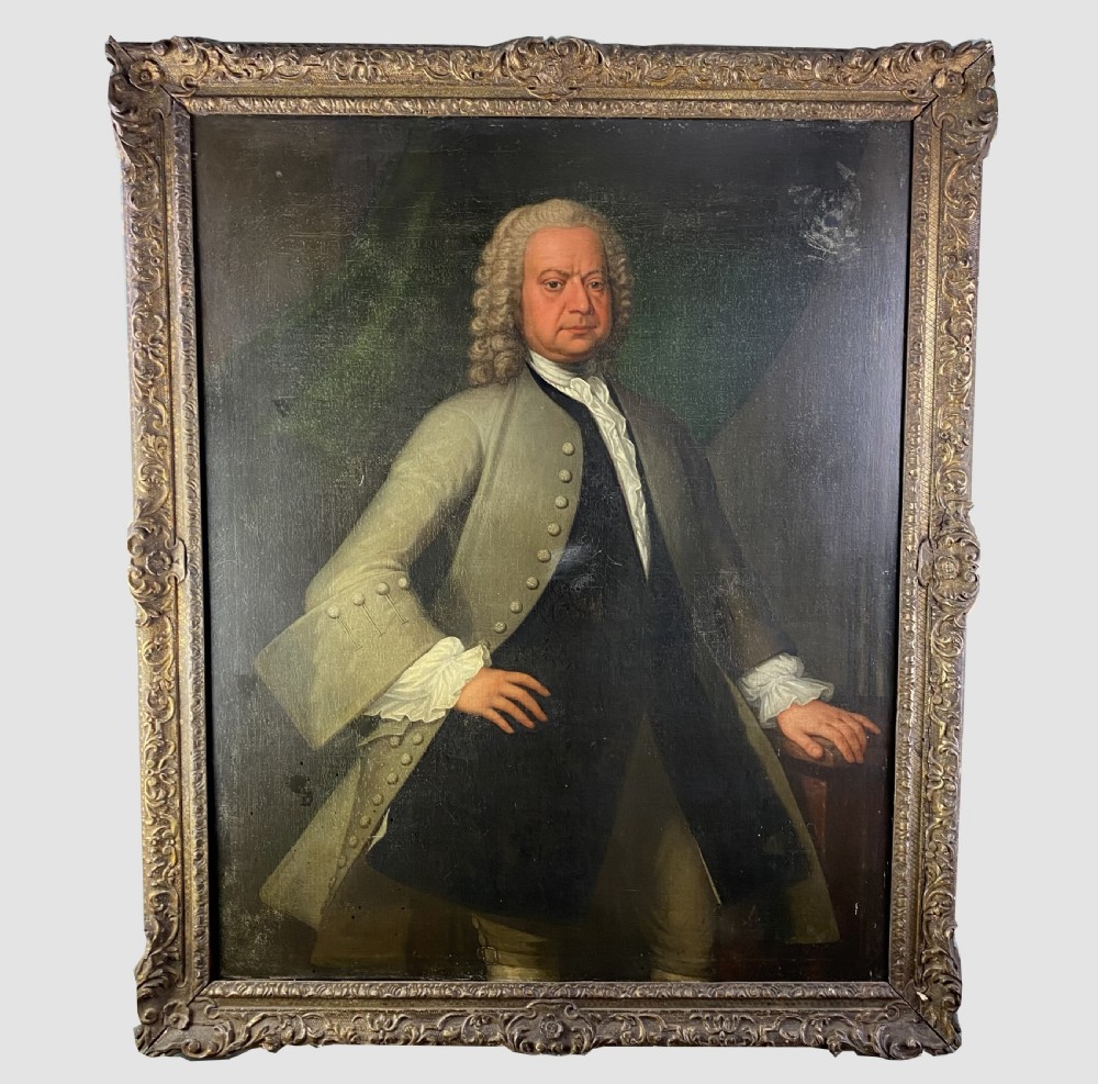 Large Georgian oil on canvas Portrait of a Gentleman