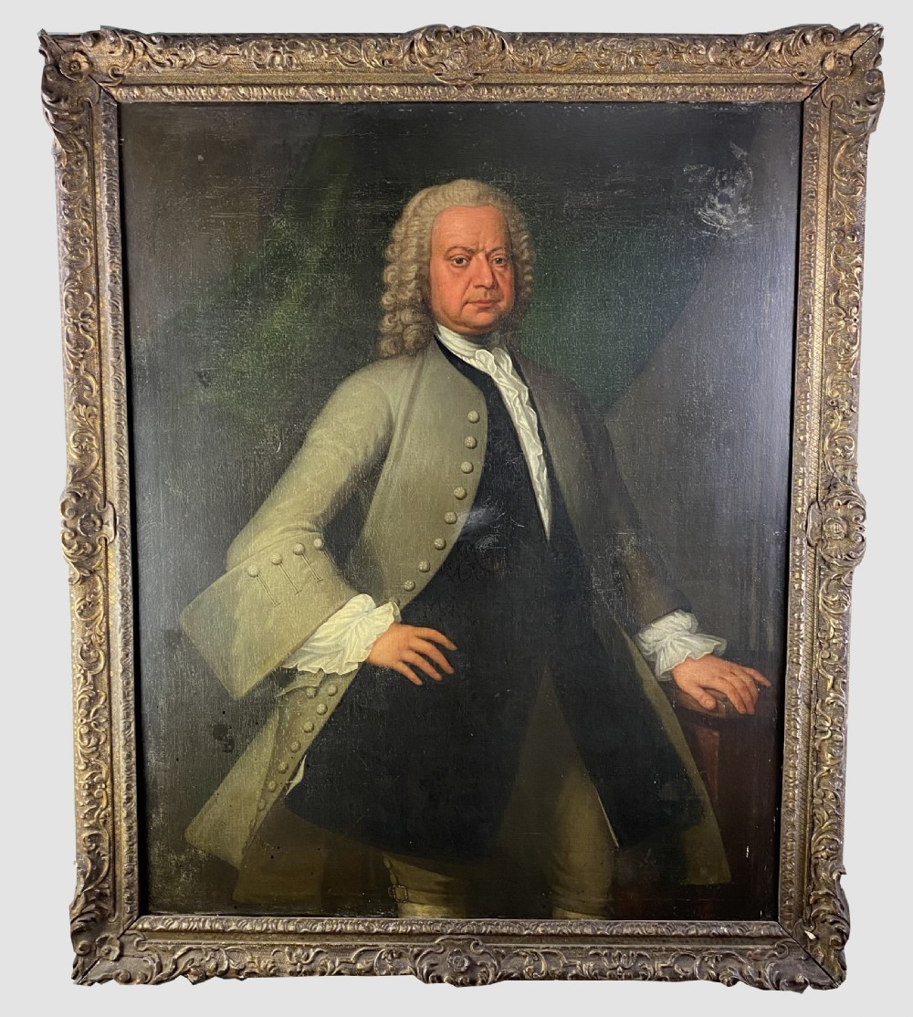 Large Georgian oil on canvas Portrait of a Gentleman View II