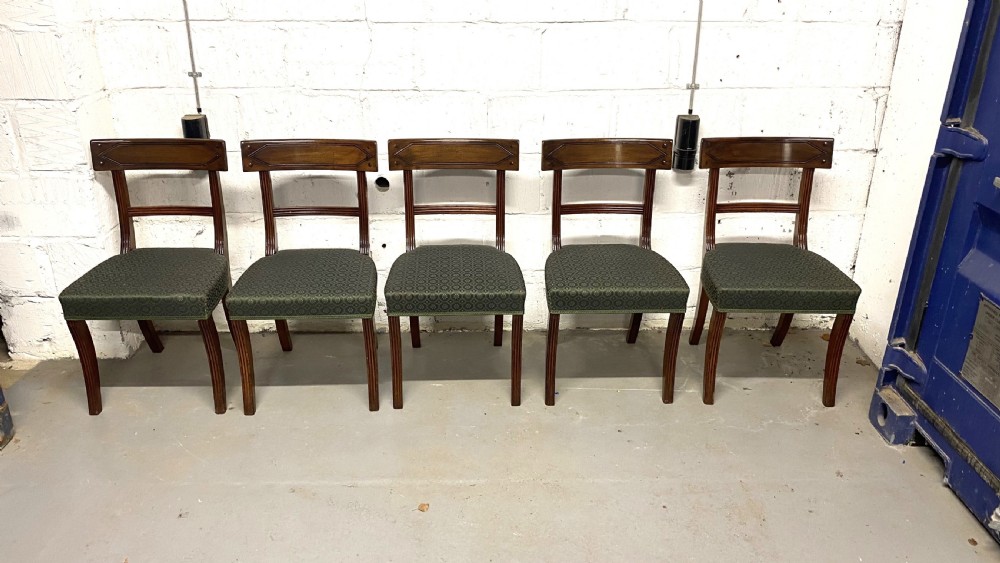 Set of twelve 12/10 ten Regency period mahogany dining chairs View IV