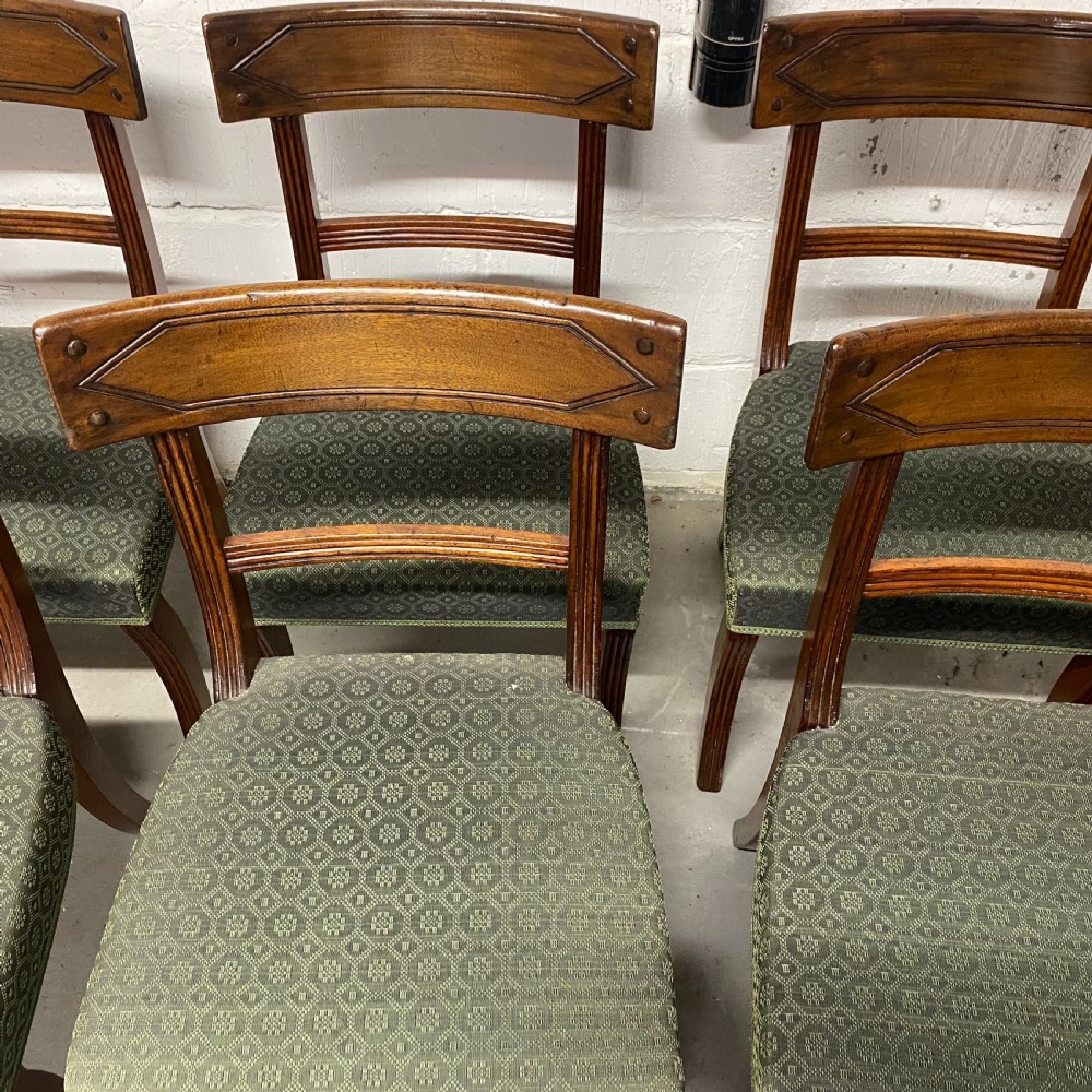 Set of twelve 12/10 ten Regency period mahogany dining chairs View V