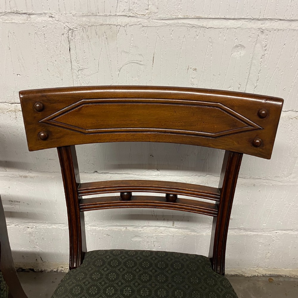Set of twelve 12/10 ten Regency period mahogany dining chairs View XIII
