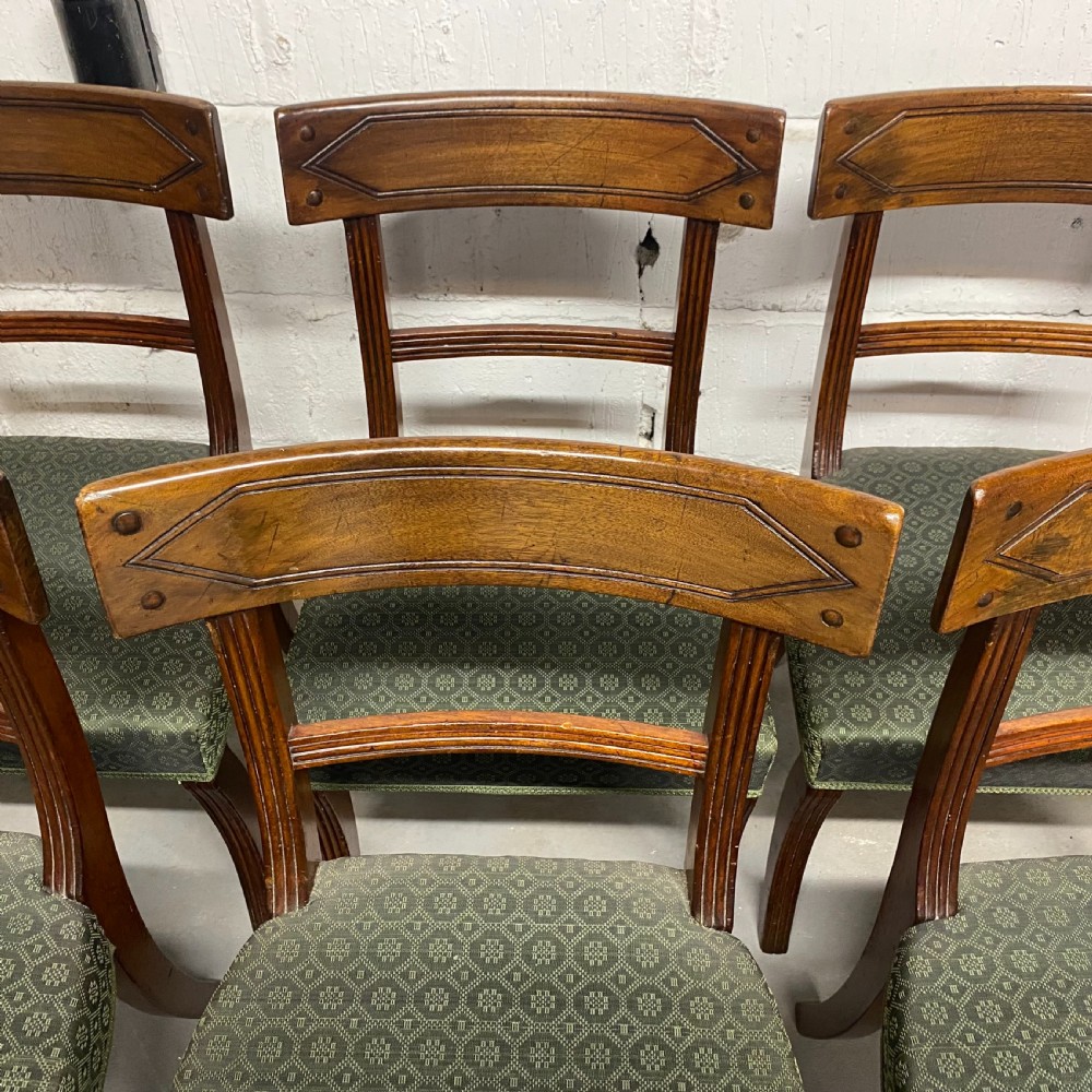 Set of twelve 12/10 ten Regency period mahogany dining chairs View XIV