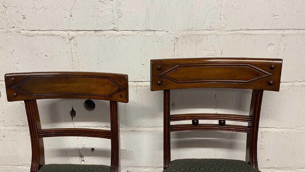 Set of twelve 12/10 ten Regency period mahogany dining chairs View XVI