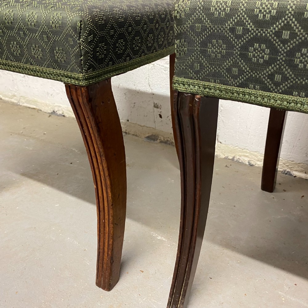 Set of twelve 12/10 ten Regency period mahogany dining chairs View XIX