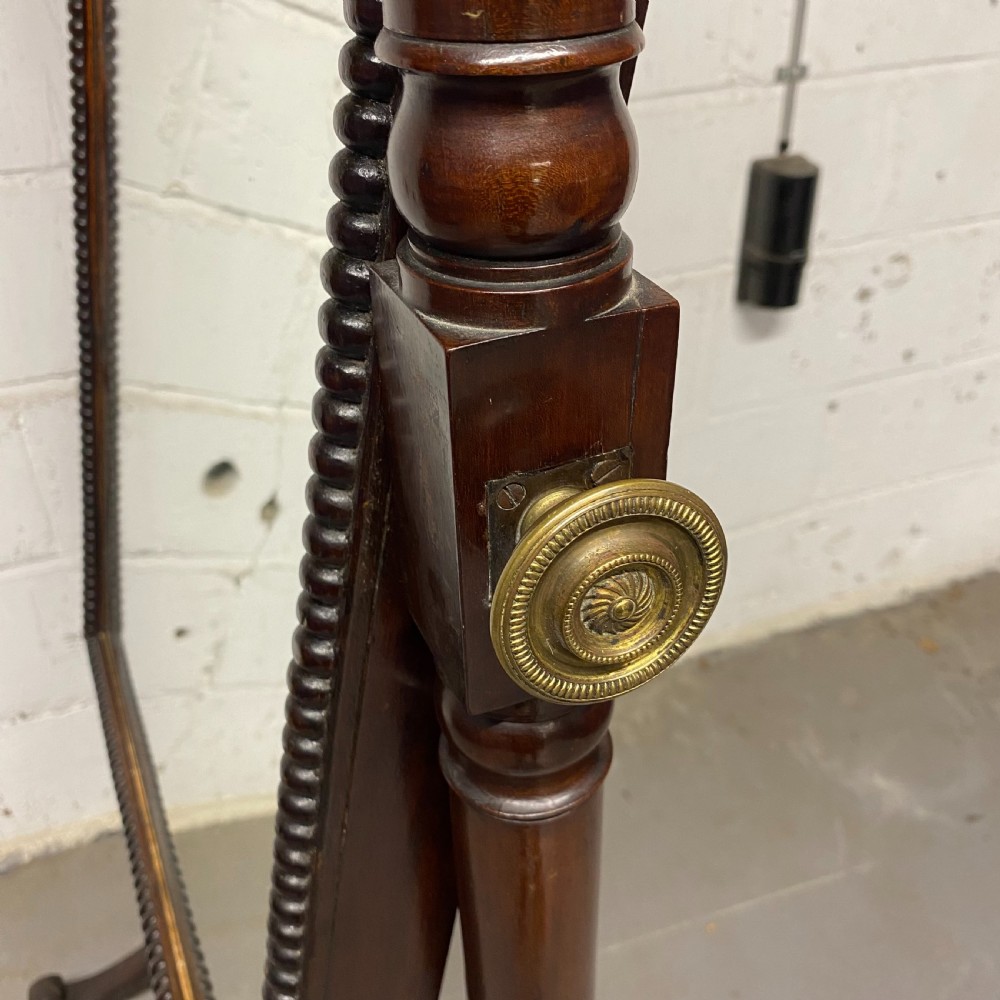Georgian mahogany Cheval Mirror View II