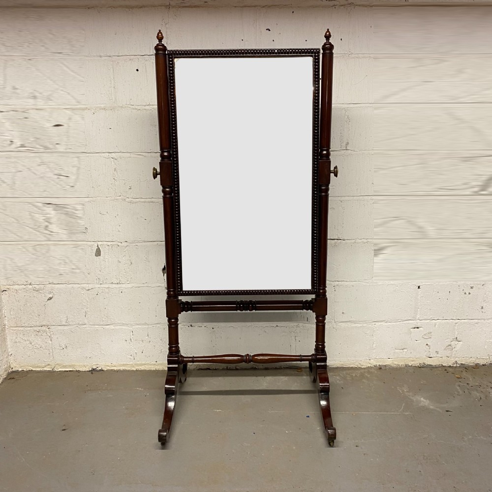Georgian mahogany Cheval Mirror View V