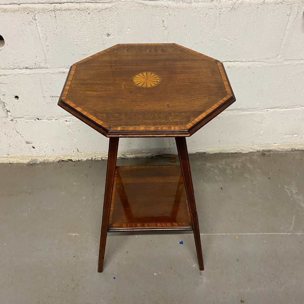 Edwardian inlaid octagonal Ocassional Table