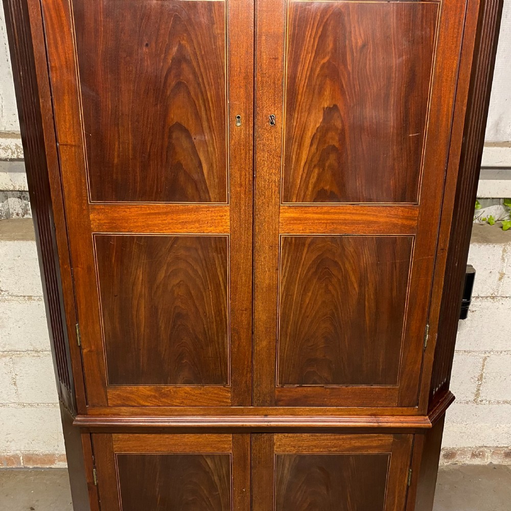 Late Georgian mahogany double corner cupboard View VII