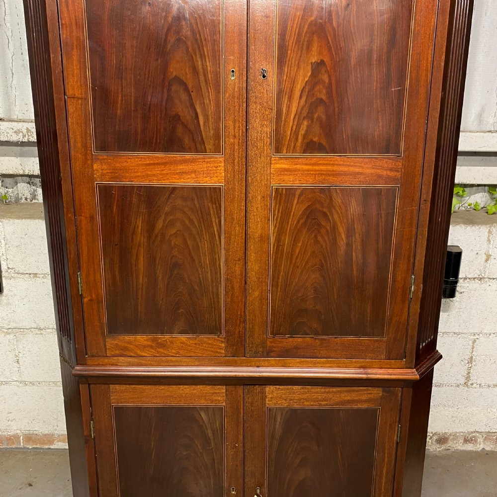 Late Georgian mahogany double corner cupboard View VIII
