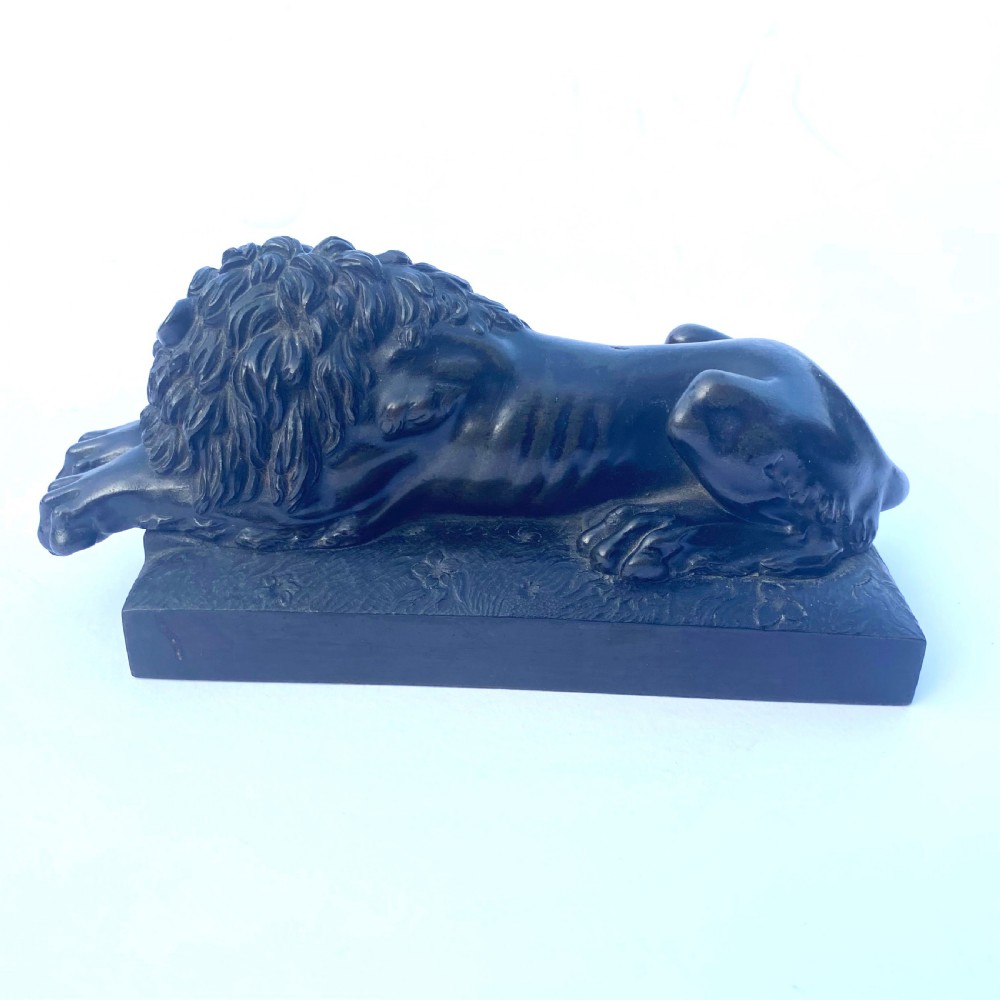 19th century bronze model of a lion View III
