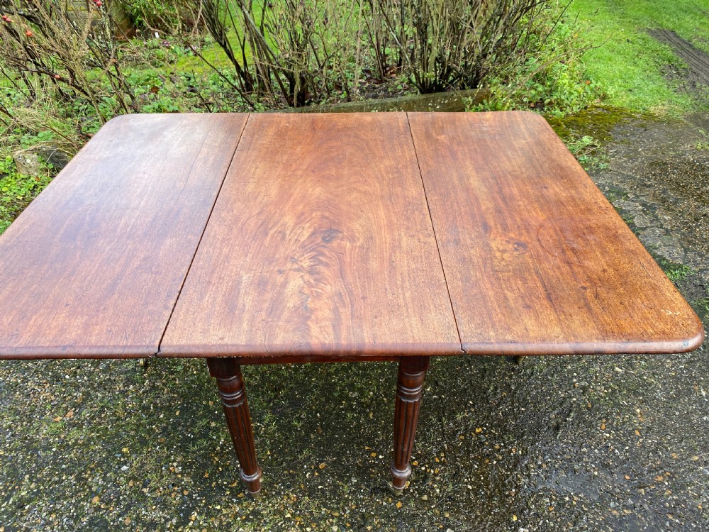 Georgian drop leaf mahogany table  View II