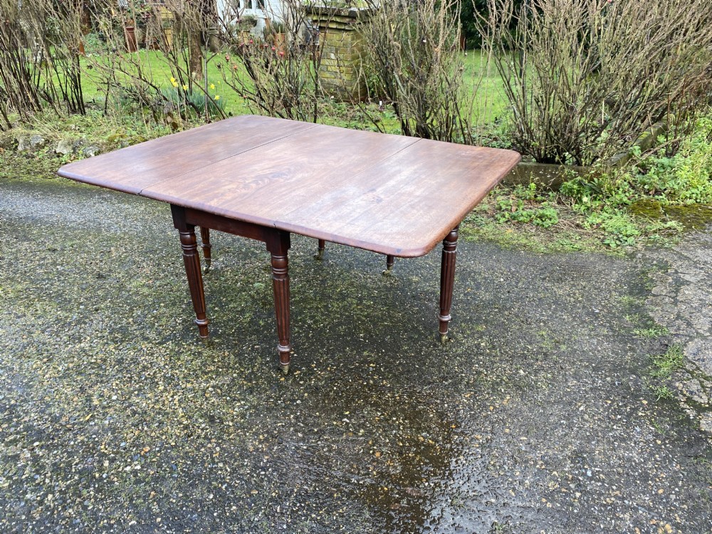 Georgian drop leaf mahogany table  View III
