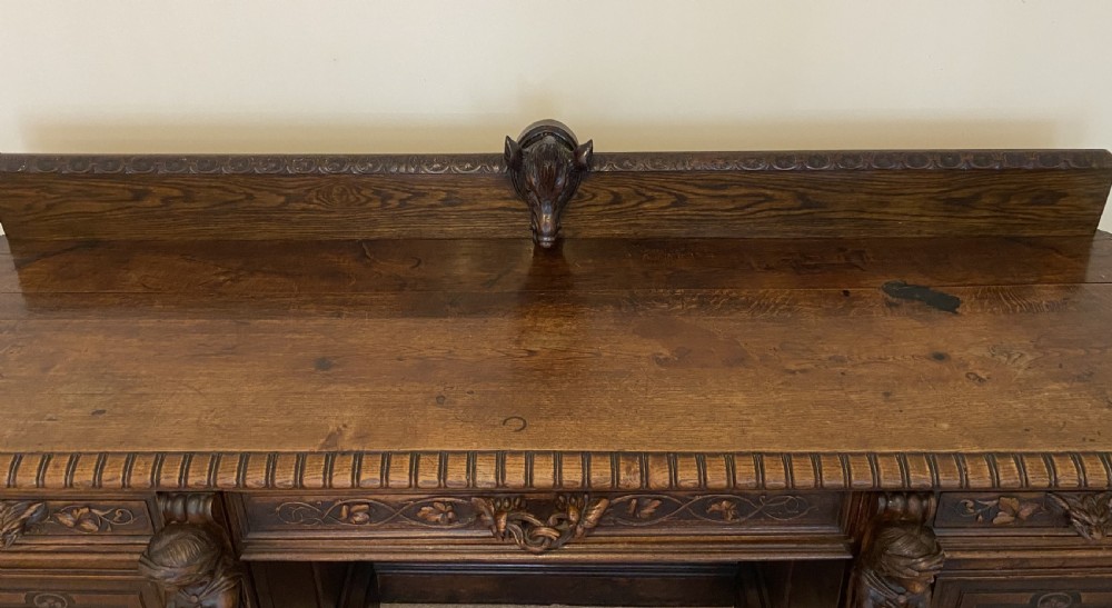 Large Carved Oak Sideboard View II