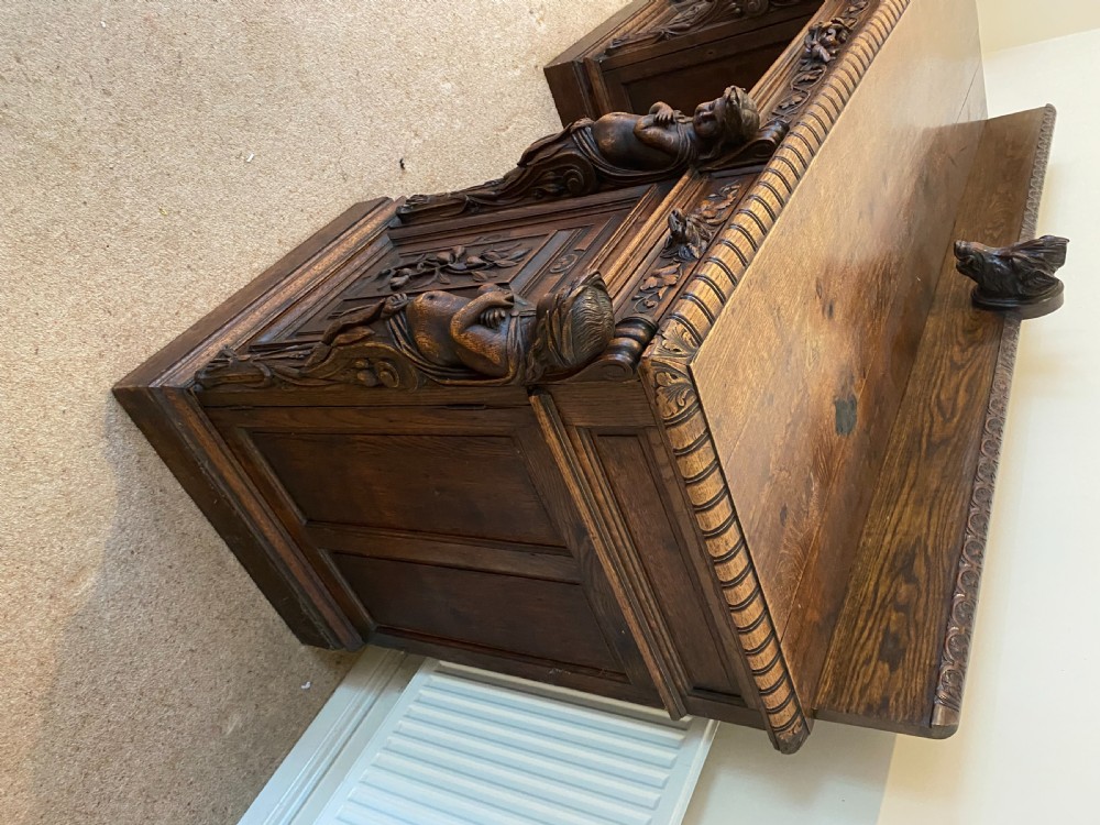 Large Carved Oak Sideboard View III