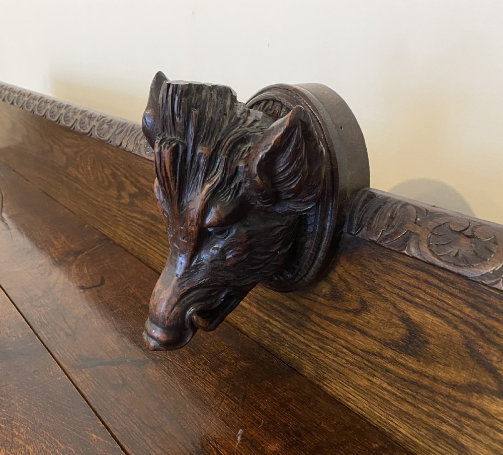 Large Carved Oak Sideboard View X