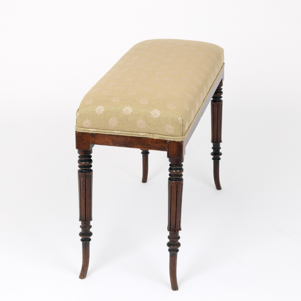 Regency mahogany Window Seat/Stool View II