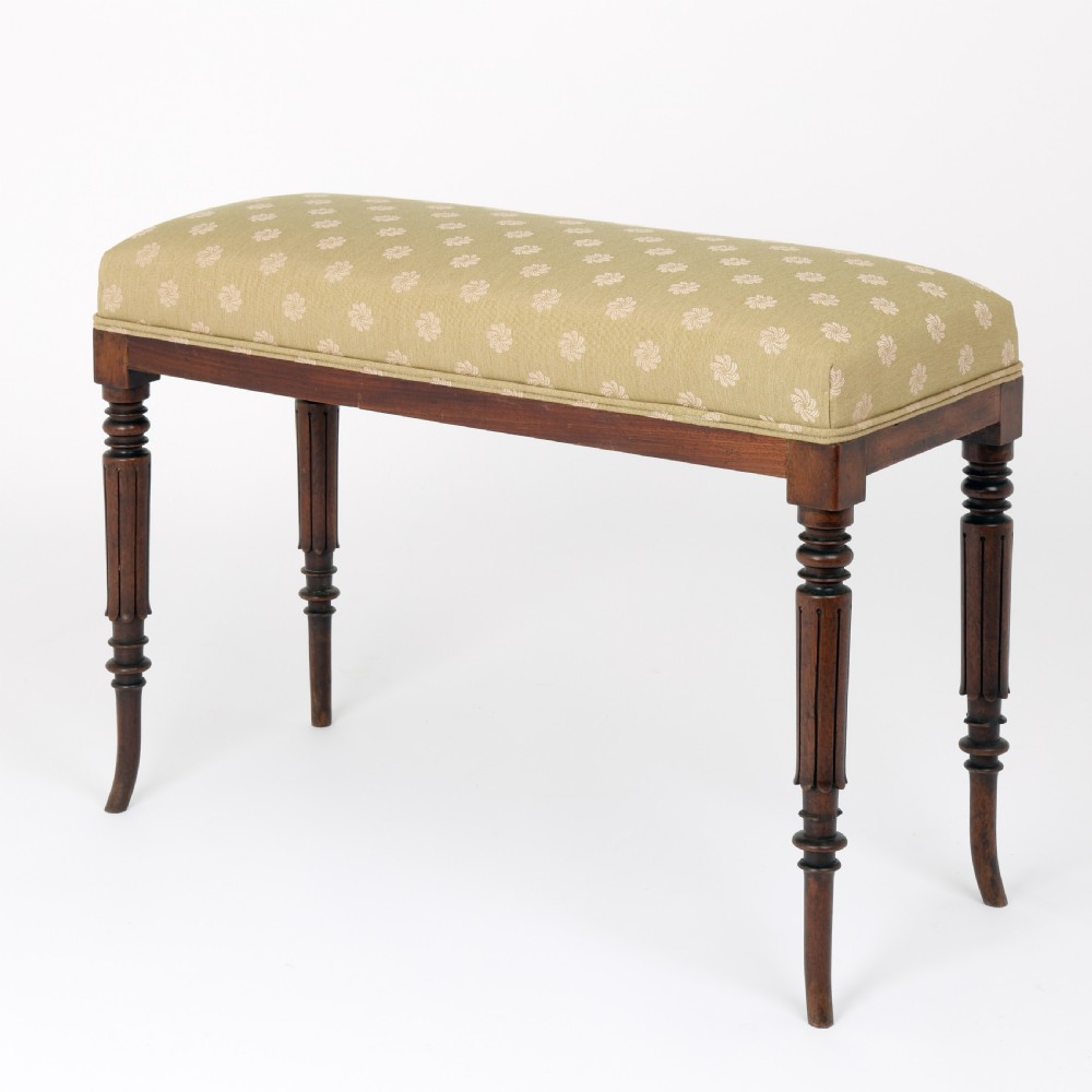 Regency mahogany Window Seat/Stool View III