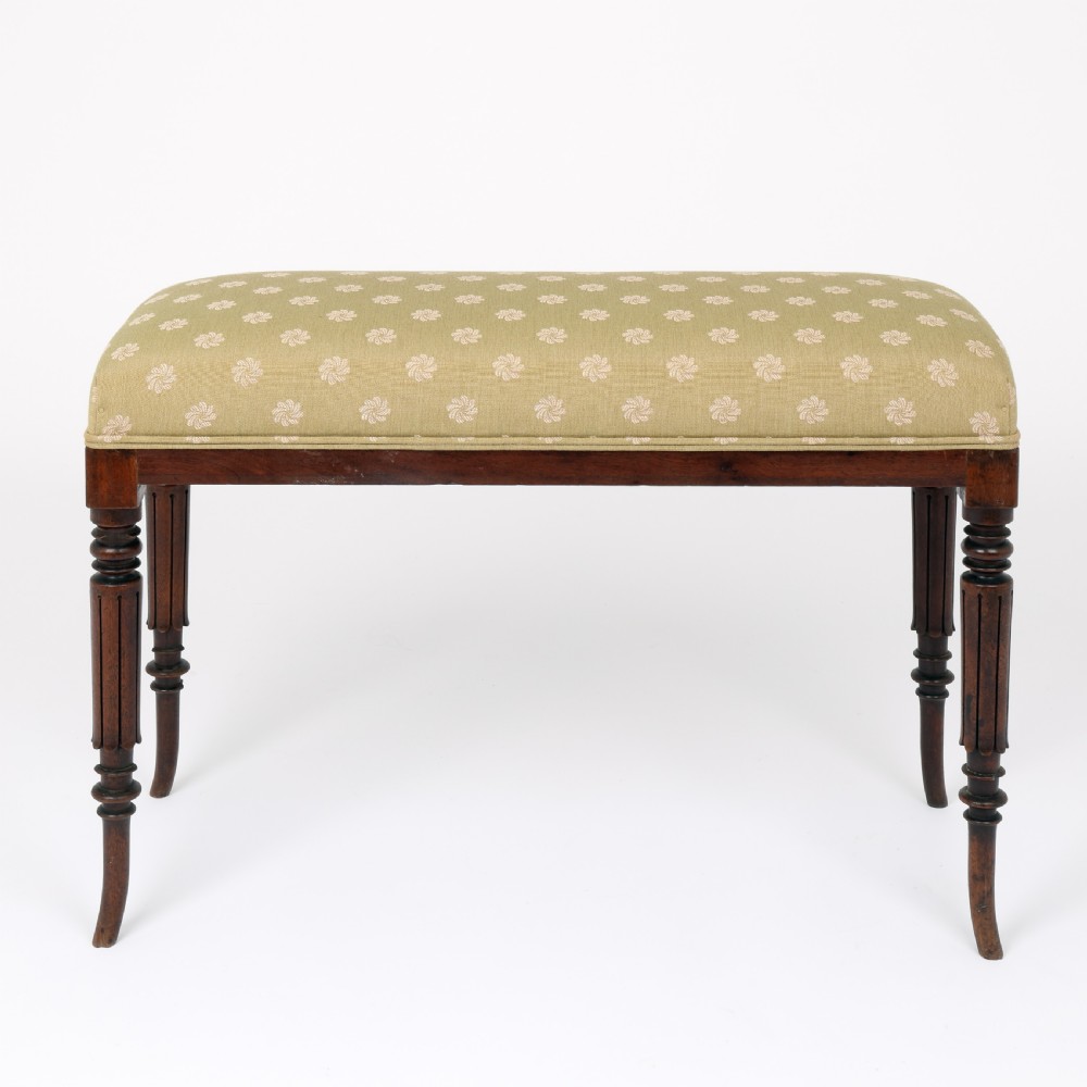 Regency mahogany Window Seat/Stool View IV