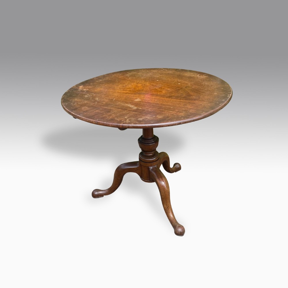 George III mahogany circular tripod table 