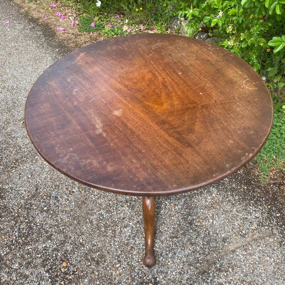 George III mahogany circular tripod table  View IV