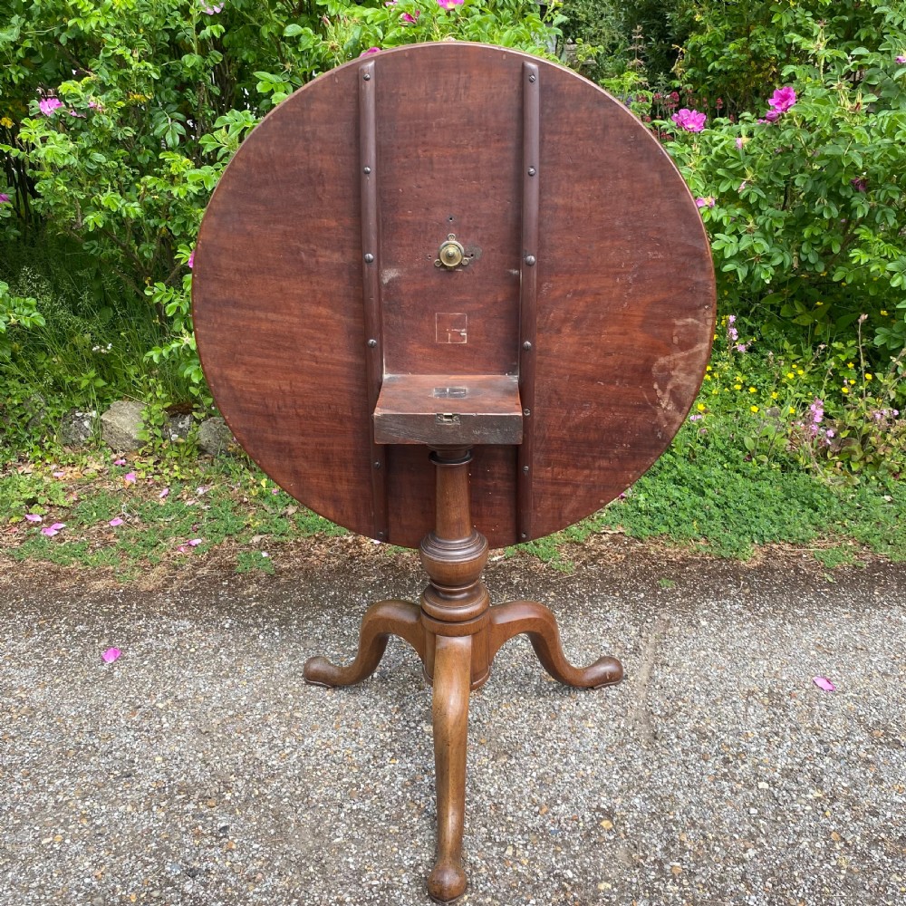 George III mahogany circular tripod table  View VI