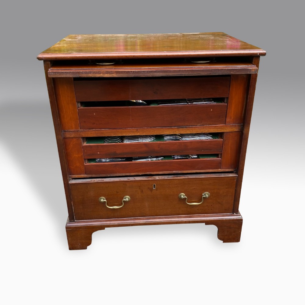 Georgian converted commode chest with cutlery canteen View VII