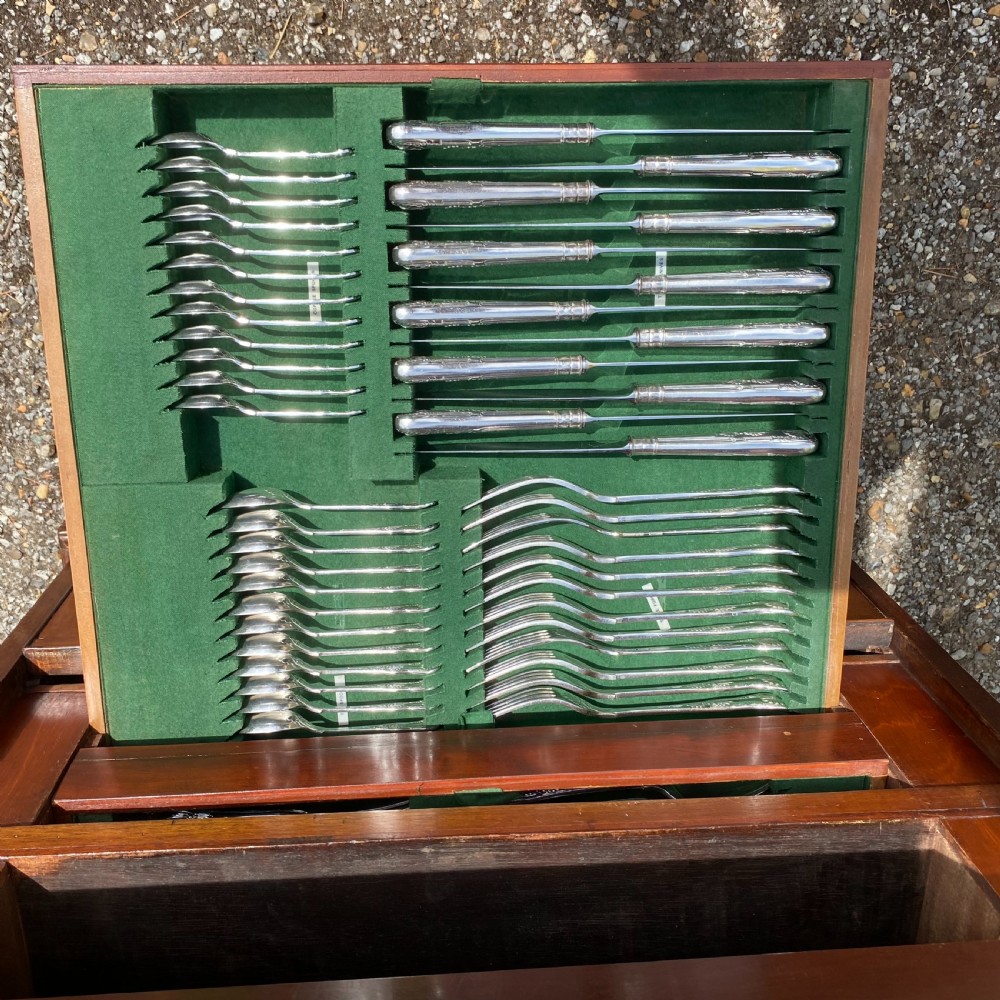 Georgian converted commode chest with cutlery canteen View XI