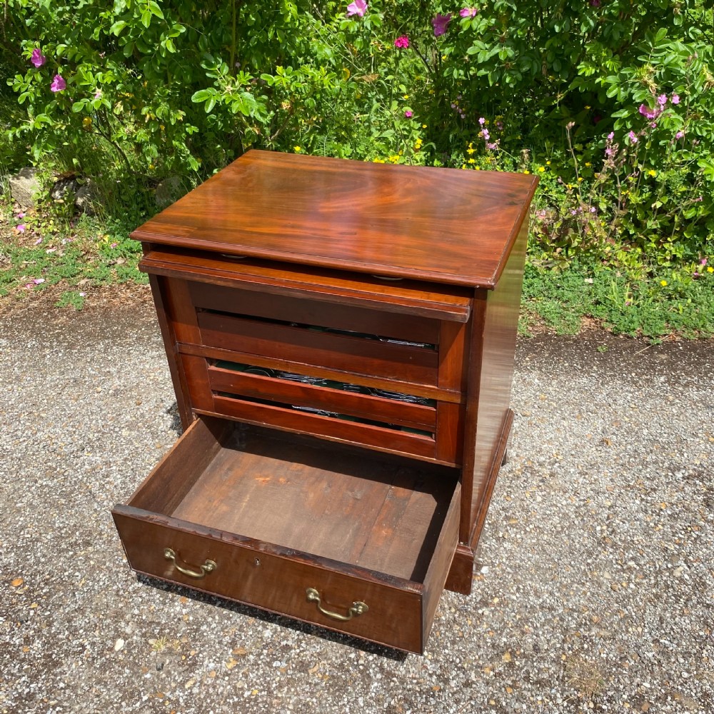 Georgian converted commode chest with cutlery canteen View XII