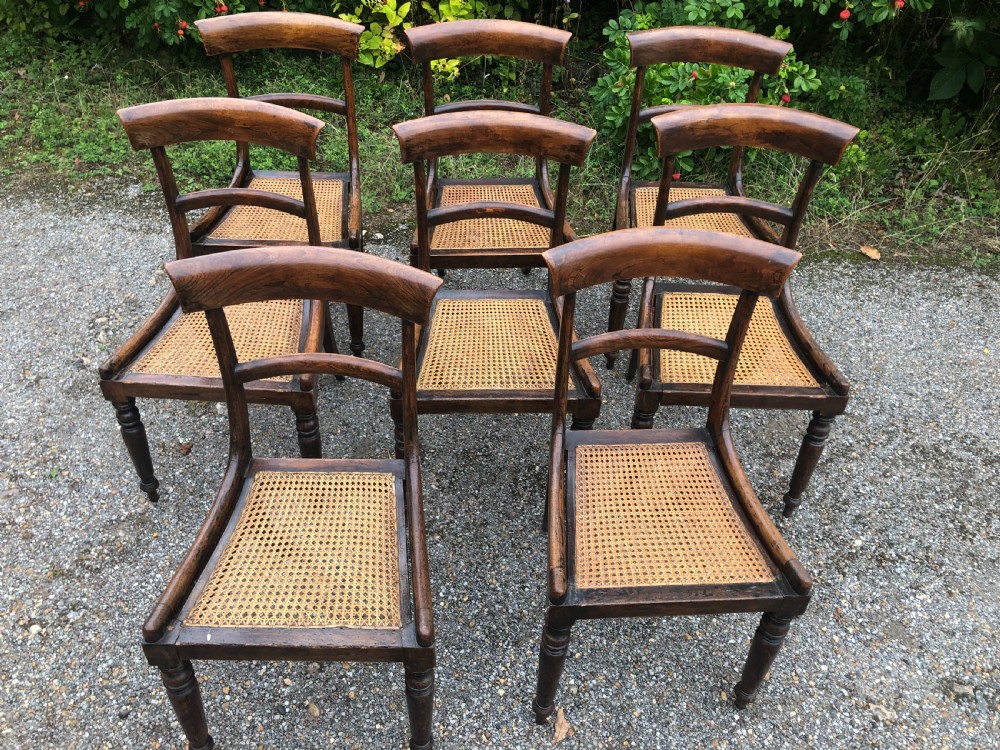 Set of eight Regency Faux Rosewood Dining Chairs View II