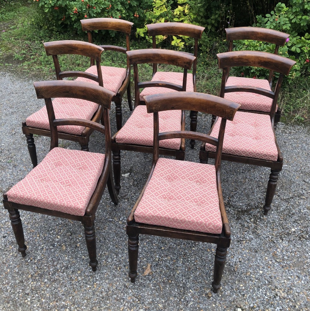 Set of eight Regency Faux Rosewood Dining Chairs View XI