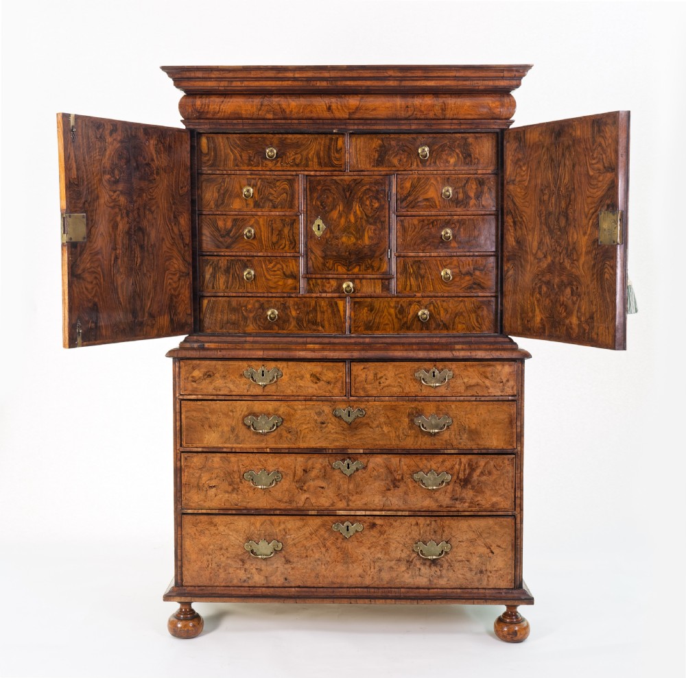 Burr Walnut Cabinet on Chest View III