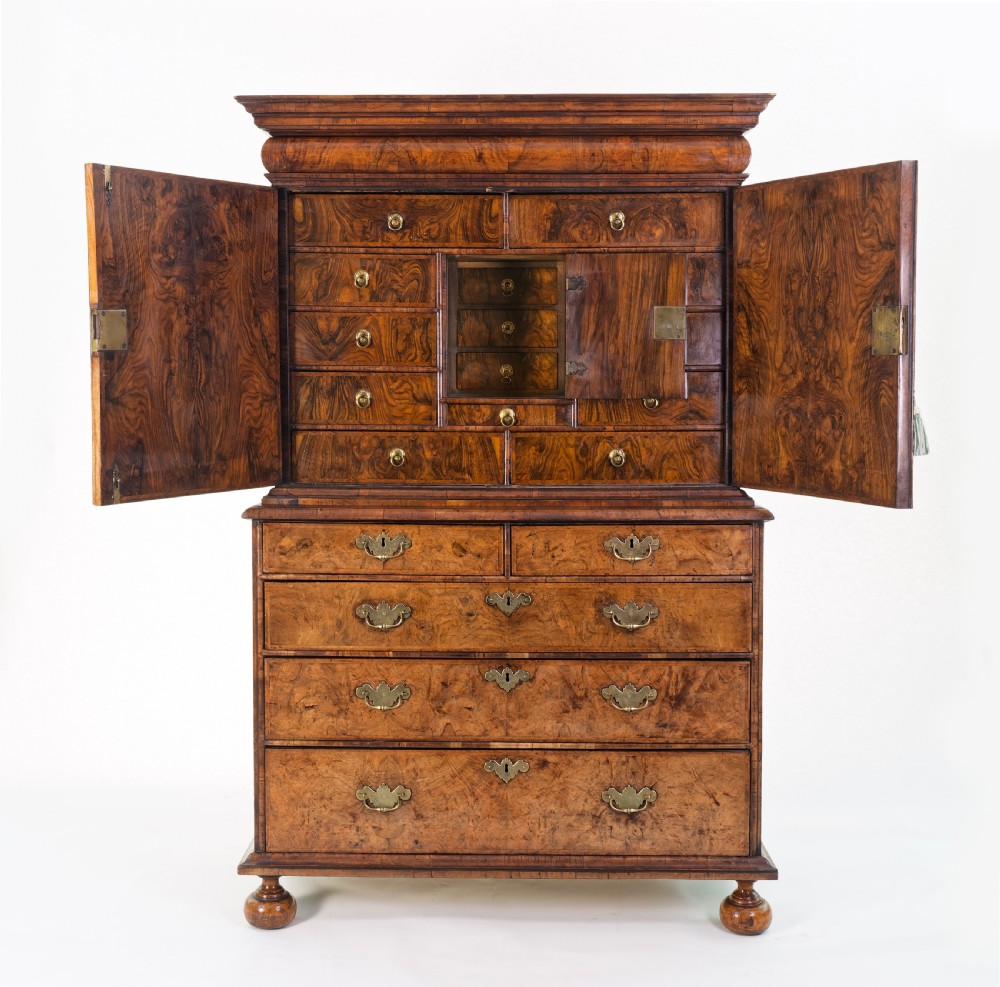Burr Walnut Cabinet on Chest View IV