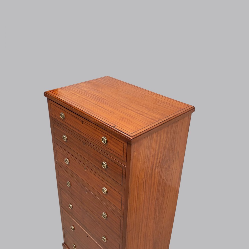 Rare Satinwood Wellington Chest of drawers View II