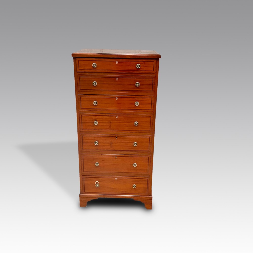 Rare Satinwood Wellington Chest of drawers View VII