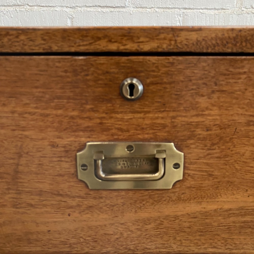 Teak Military/Campaign Chest of Drawers by Ross & Co. Dublin View XII