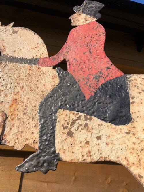 GEORGIAN HUNTSMAN SILHOUETTE FOLK ART WEATHERVANE - ADDITIONAL PHOTO 1