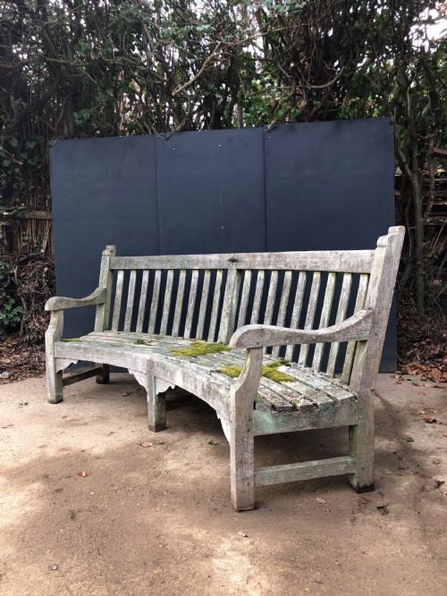 Grand Scale Country House Curved Hardwood Garden Bench