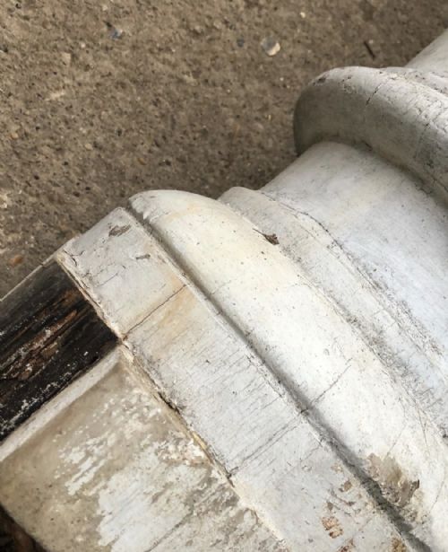 PAIR OF PORTICO SOFTWOOD ARCHITECTURAL COLUMNS FOR RESTORATION - ADDITIONAL PHOTO 4