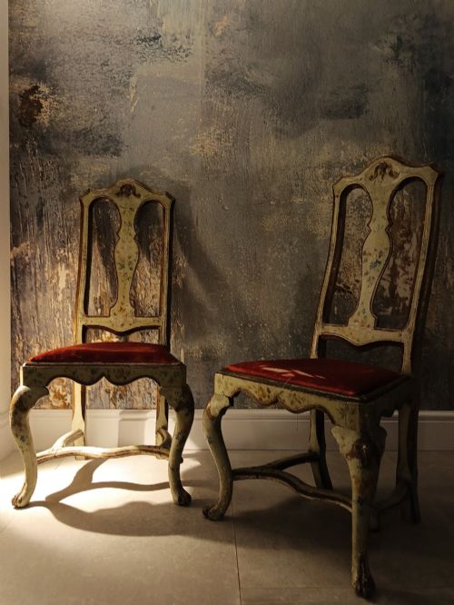 Pair of 18th Century North Italian Side Chairs
