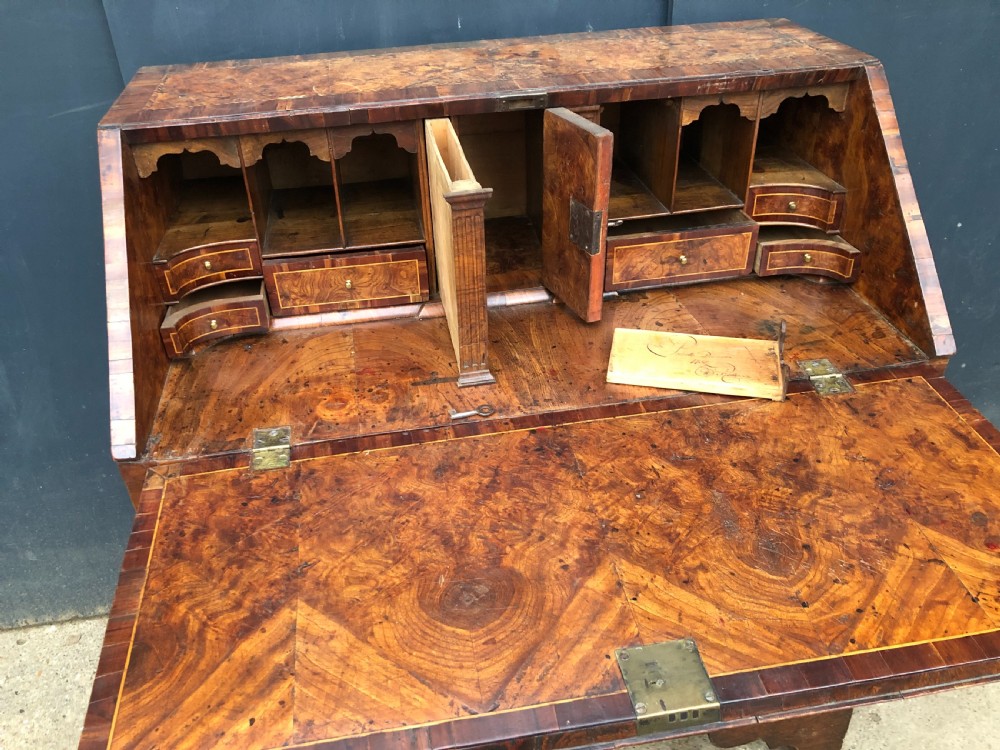 George II Burr Elm and yew bureau View III