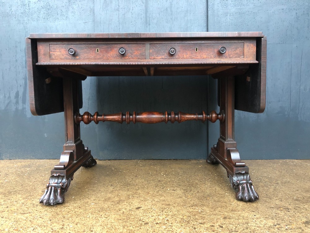 Regency period rosewood sofa table  View II