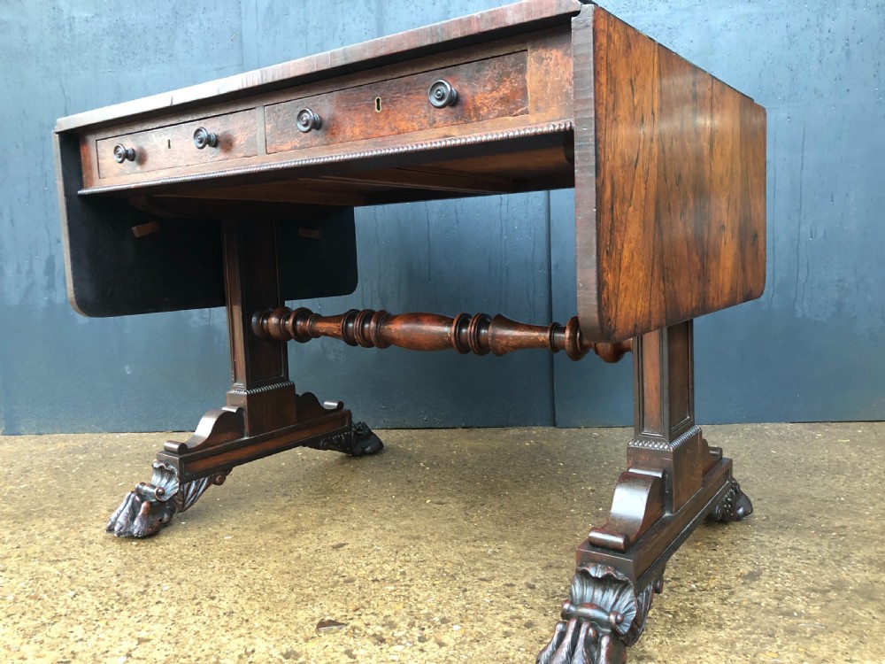 Regency period rosewood sofa table  View IV