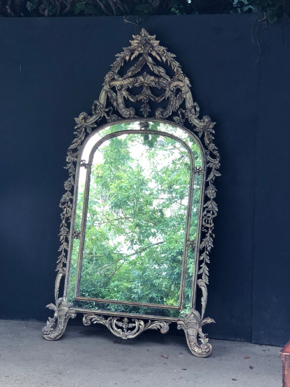Large Carved Giltwood overmantel mirror 