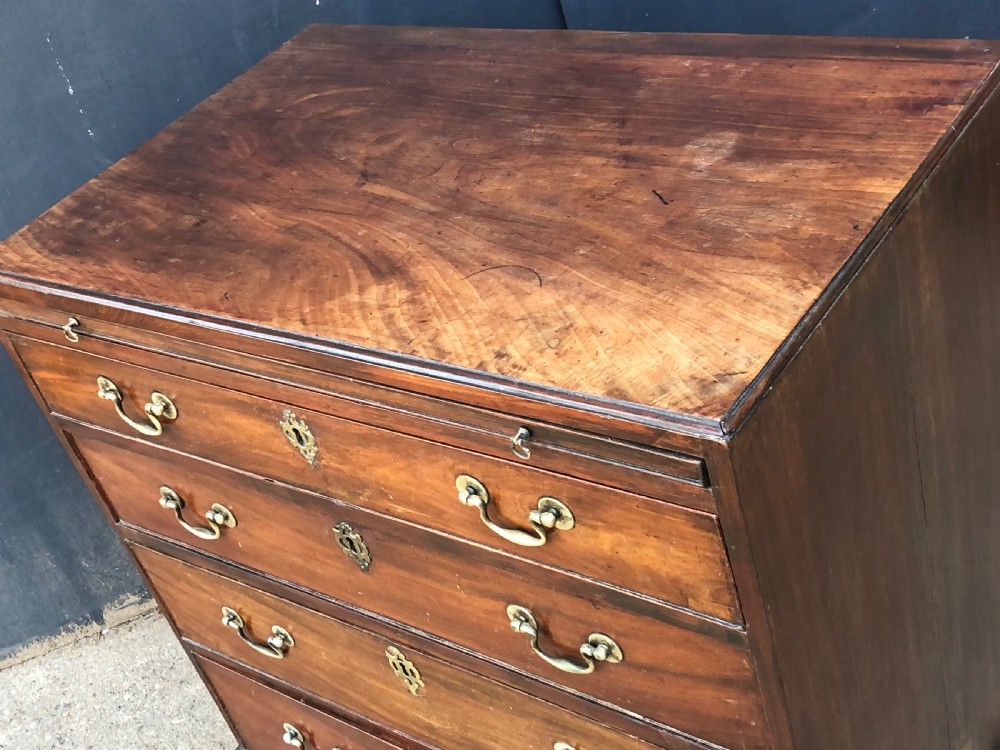 Caddy top mahogany bachelors chest with slide. View II