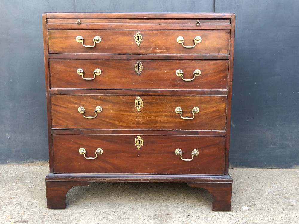 Caddy top mahogany bachelors chest with slide. View III