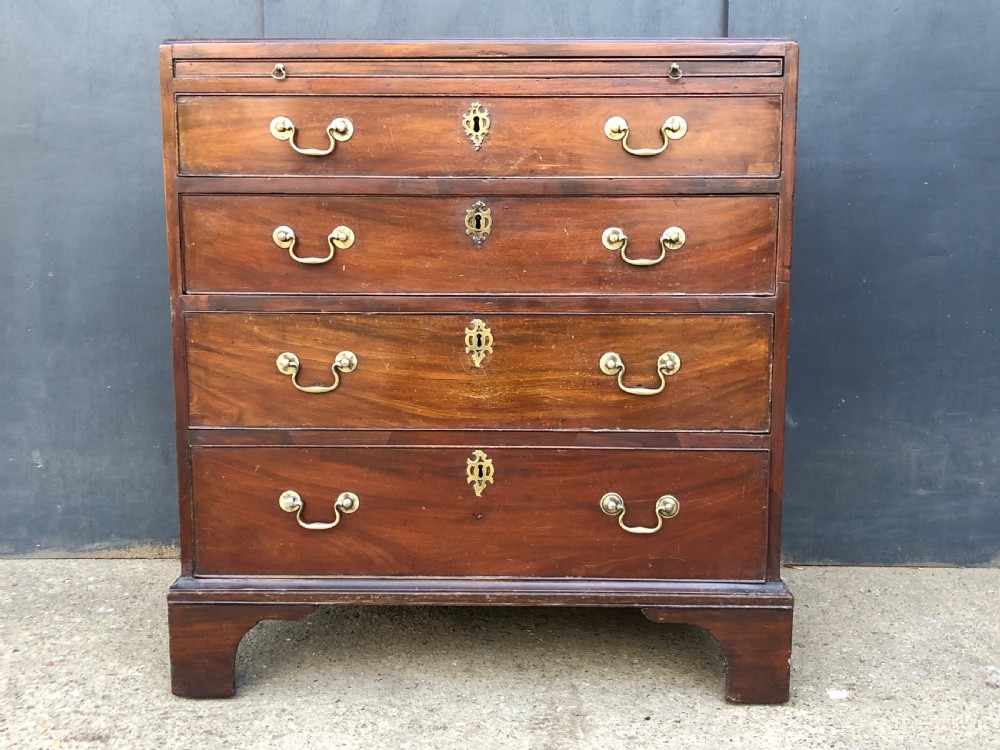 Caddy top mahogany bachelors chest with slide. View IV
