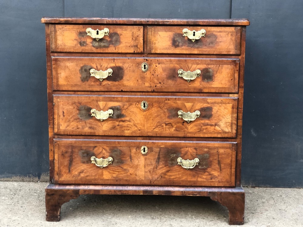 Small George II period walnut chest 