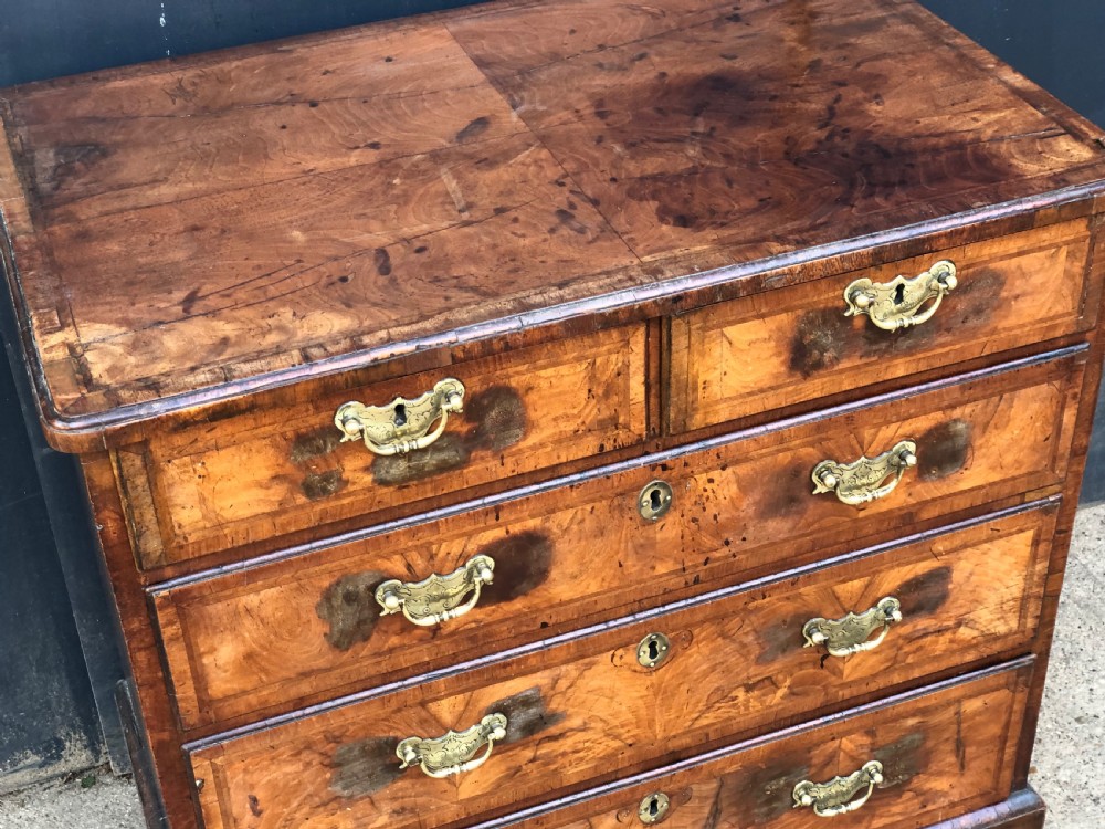 Small George II period walnut chest  View II