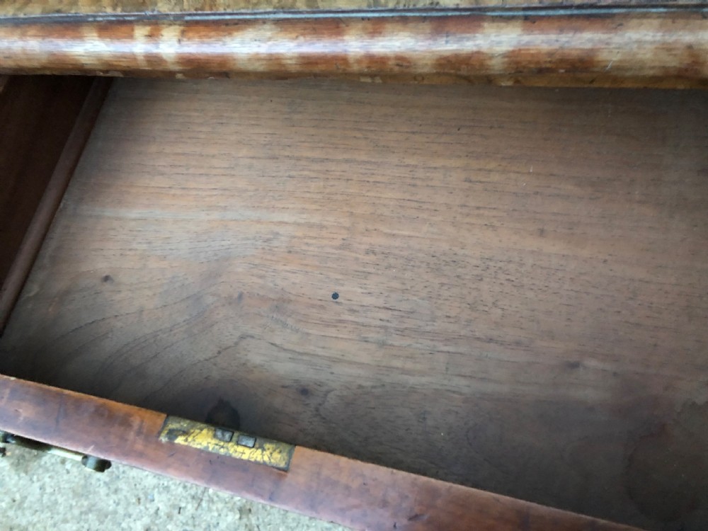 small figured walnut regency period pedestal desk View IX